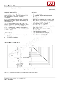 IS31FL3216-QFLS2-TR Datasheet Cover