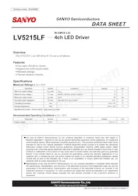 LV5215LF-TE-L-E Datenblatt Cover