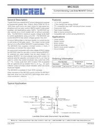 MIC5020BM-TR Datasheet Cover