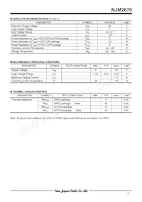 NJM2670E3 Datasheet Page 3