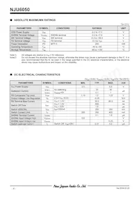 NJU6050F-TE2 Datasheet Page 4