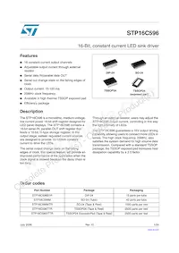 STP16C596MTR Datasheet Cover