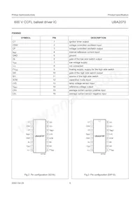 UBA2070P/N1 Datasheet Page 5
