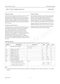 UBA2070P/N1 Datasheet Page 9