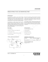 ZXSC300E5TA Datasheet Copertura