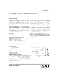 ZXSC310E5TA Datasheet Cover