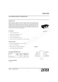 ZXSC400E6TA數據表 封面