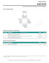 AAT3670ISK-4.2-T1 Datasheet Page 3