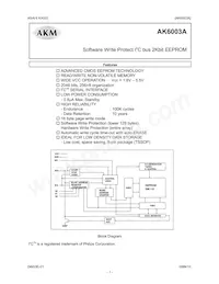 AK6003AV Datasheet Cover