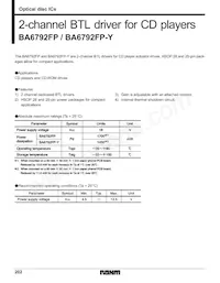 BA6792FP-YE2 Datasheet Cover