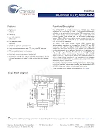 CY7C185-15VIT Datasheet Cover