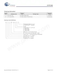 CY7C185-15VIT Datasheet Page 12