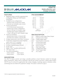 DS2770BE+T&R Datasheet Cover