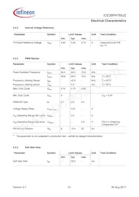 ICE3BR4765JZXKLA1 Datasheet Page 21