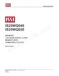 IS25WQ040-JVLE-TR Datenblatt Cover