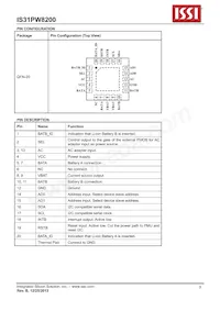 IS31PW8200-QFLS2-TR Datasheet Page 3