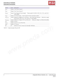 IS46LD32320A-3BPLA25-TR Datasheet Page 6