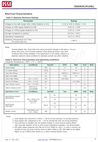 IS66WVE1M16BLL-70BLI-TR Datasheet Page 18