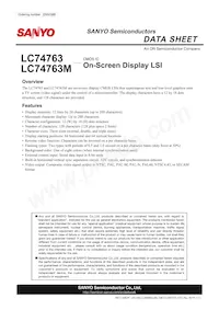 LC74763M-9602-E Datasheet Copertura