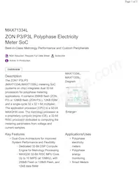 MAX71334LECQ+ Datasheet Cover