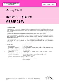 MB85RC16VPNF-G-JNERE1 Datasheet Cover