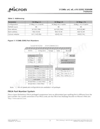 MT47H128M4SH-25E:H TR Datasheet Page 2