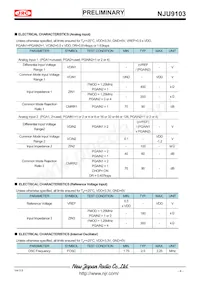 NJU9103KV1-TE3 Datasheet Page 4
