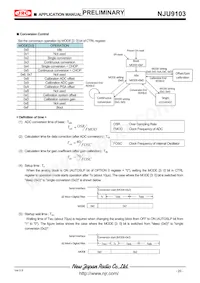 NJU9103KV1-TE3 Datasheet Pagina 20