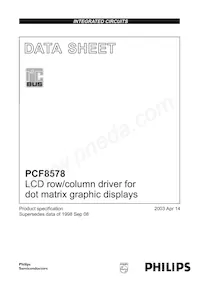 PCF8578H/1 Datasheet Cover