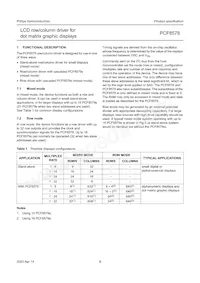 PCF8578H/1 Datasheet Page 8