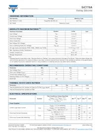 SIC778ACD-T1-GE3 Datasheet Page 3