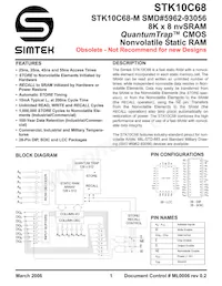 STK10C68-5C45M數據表 封面