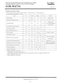 STR-W6734 Datasheet Page 2