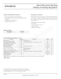 STR-W6753 Datasheet Pagina 2
