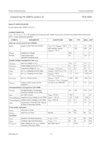 TEA1654T Datasheet Pagina 12