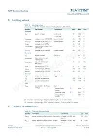 TEA1733MT/N2 Datasheet Page 11