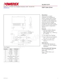 VLA541-01R Datasheet Cover