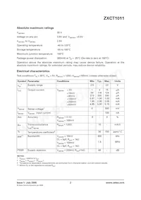 ZXCT1011E5TA Datasheet Page 2