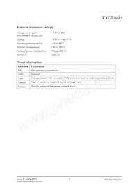 ZXCT1021E5TA Datasheet Page 2