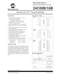 24C08B-E/P Datasheet Cover