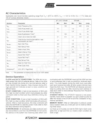 AT24C01-10SI-2.5數據表 頁面 4