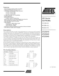 AT25040N-10SI Datasheet Cover