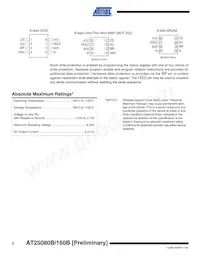 AT25160BY6-YH-T Datasheet Page 2
