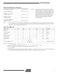AT27BV040-15VI Datasheet Page 3