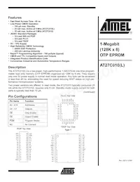 AT27C010-45TU Datasheet Cover