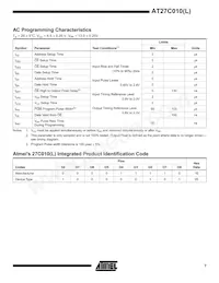 AT27C010-45TU數據表 頁面 7