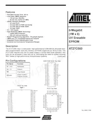 AT27C080-90TU Datenblatt Cover