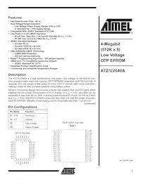 AT27LV040A-90VI Datasheet Cover