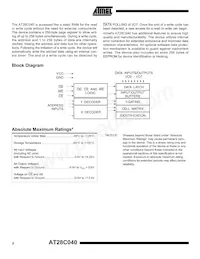 AT28C040-25LI Datasheet Page 2