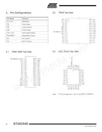 AT28C64E-12JU Datasheet Page 2